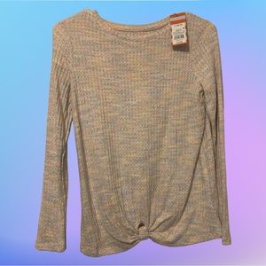 Cat & Jack pastel waffle weave long sleeve top nwt large 10/12